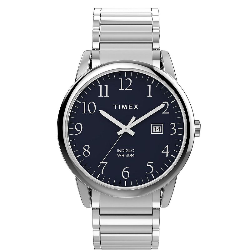 Timex® Men's Easy Reader® Expansion Band Watch - TW2W52200JT, Size: 40 mm, Silver