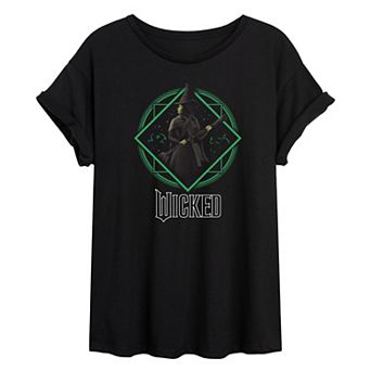 Juniors' Wicked Elphaba Portrait Oversized Tee
