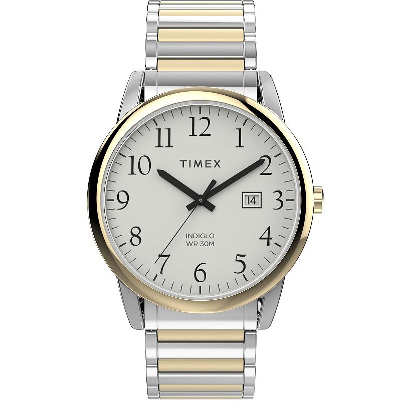 Timex® Men's Easy Reader Expansion Band Watch - TW2W52100JT, Size: 40 mm, Gold Silver