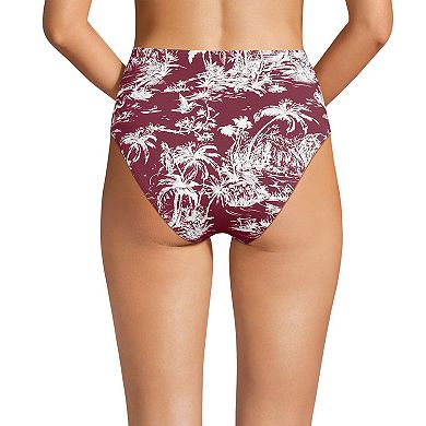Women's Lands' End Smoothing High Waisted Bikini Bottoms