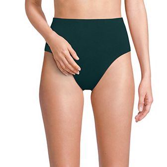 Women's Lands' End Smoothing High Waisted Bikini Bottoms
