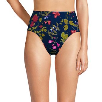 Women's Lands' End Smoothing High Waisted Bikini Bottoms