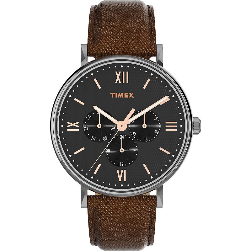Timex® Men's Southview Leather Strap Watch - TW2W49300JT, Size: 41MM, Brown