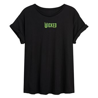 Juniors' Wicked Logo Oversized Tee