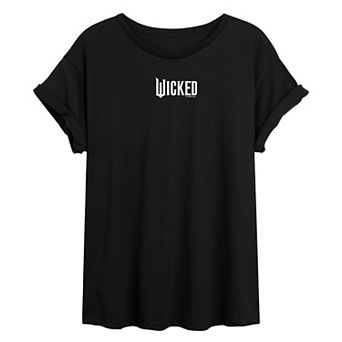Juniors' Wicked Logo Oversized Tee