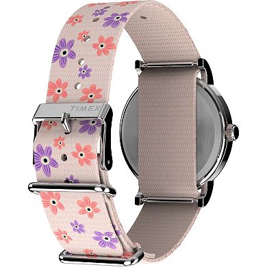 Timex Weekender® x Peanuts Snoopy & Woodstock Floral Fabric Strap Watch - TW2W33200JT