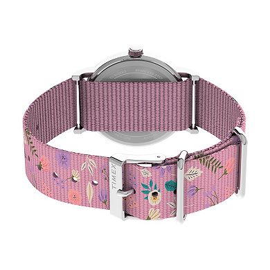 Timex Weekender® x Peanuts Snoopy & Woodstock Floral Fabric Strap Watch - TW2V77800JT
