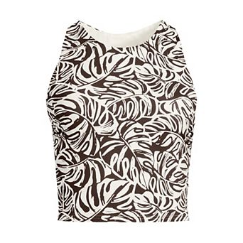 Women's Lands' End High Neck Racerback Tankini Top