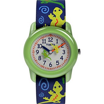 Timex Time Machines® Kids Blue Gecko Elastic Fabric Strap Watch - T72881XY