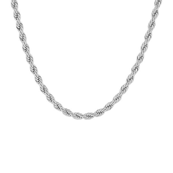 PRIMROSE Rope Chain Necklace - Silver Tone (16-18" ADJ)