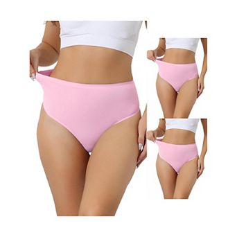 3 Packs Women's Hign Waist G-string Thongs, Tummy Control Stretch Panties, T-back Undepants