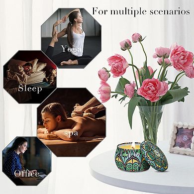 4-piece Scented 4 Oz Tin Candle Gift Set With Soy Wax (120h Burn Time)