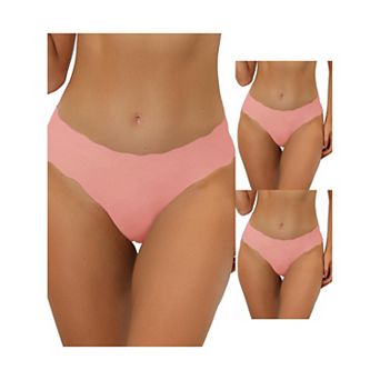 3 Packs Traceable Briefs No Show Stretch Solid Underwear Invisible Brief