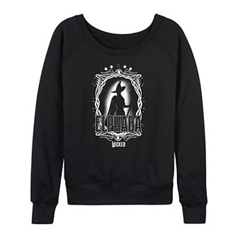 Women's Wicked Elphaba Portrait French Terry Long Sleeve Tee