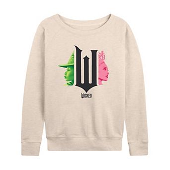 Women's Wicked Elphaba & Glinda French Terry Long Sleeve Tee