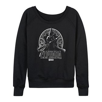 Women's Wicked Elphaba Portrait French Terry Long Sleeve Tee