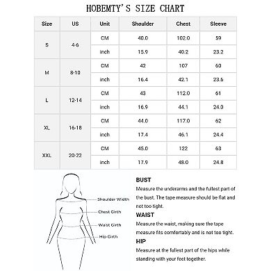 Women's Tweed Blazer Long Sleeve Work Office Short Jacket