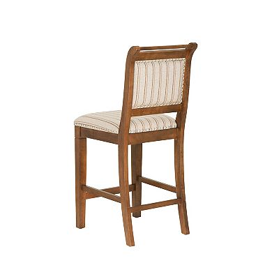 Linon Emmy Claudette Cane Counter Stool