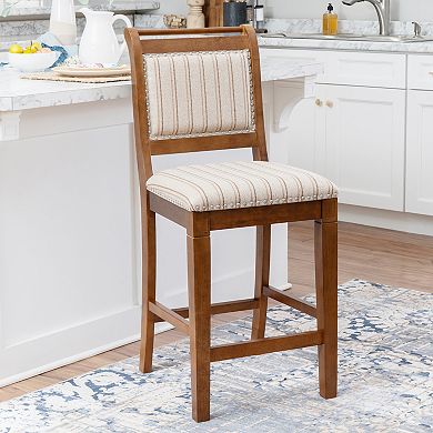 Linon Emmy Claudette Cane Counter Stool