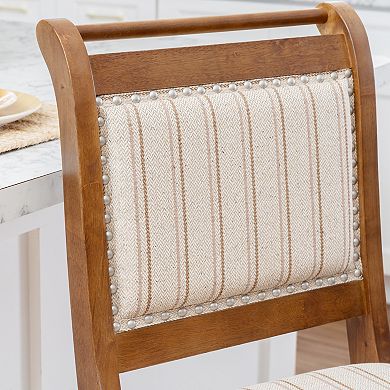 Linon Emmy Claudette Cane Counter Stool