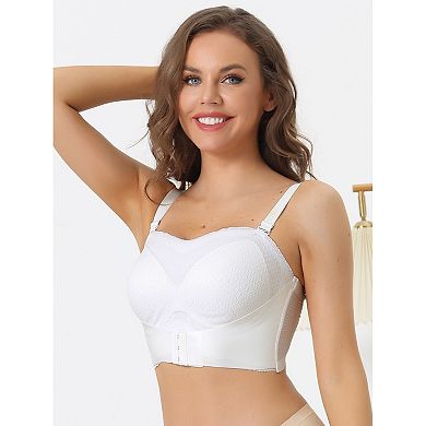 3 Packs Womens Wirefree Bras Strapless Breathable Push-up Support Bralette For Wedding Dress