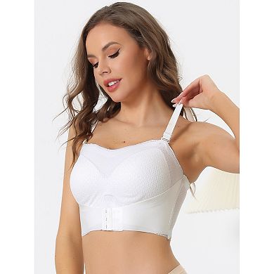 3 Packs Womens Wirefree Bras Strapless Breathable Push-up Support Bralette For Wedding Dress