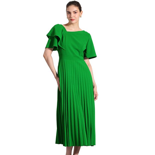 blue dress for baby girl Modern Day Glam One Shoulder Asymmetrical Maxi Dress – VICI main image 1