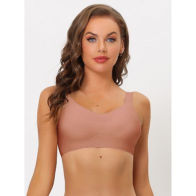 3 Packs Womens No Show Smooth Comfort Adjustable Wide Straps Wireless Minimizers Bras