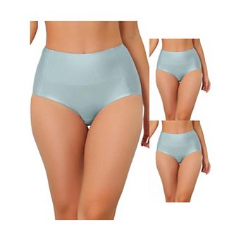 3 Packs Womens Tummy Control Hipster Underwear High-waisted Breathable Brief