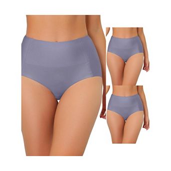 3 Packs Womens Tummy Control Hipster Underwear High-waisted Breathable Brief