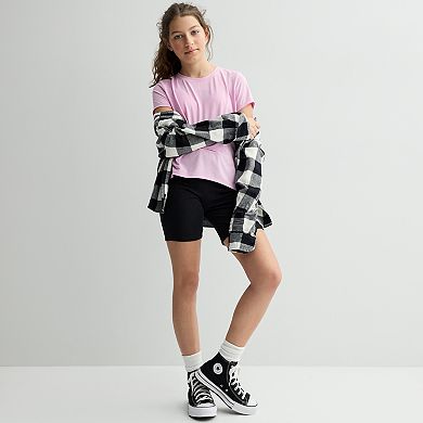 Girls 7-16 Tek Gear® Short Sleeve Drapery Crewneck Tee