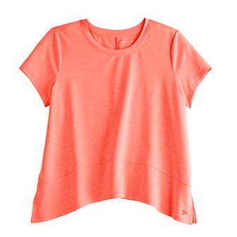 Girls 7-16 Tek Gear® Short Sleeve Drapery Crewneck Tee