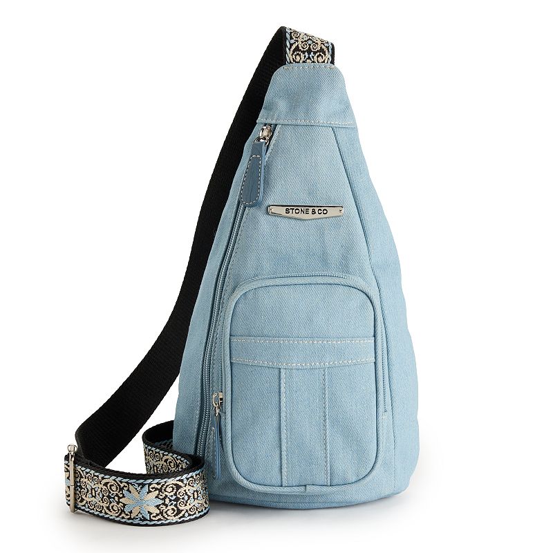 Stone & Co. Festival Denim Sling Bag, Festival Blue