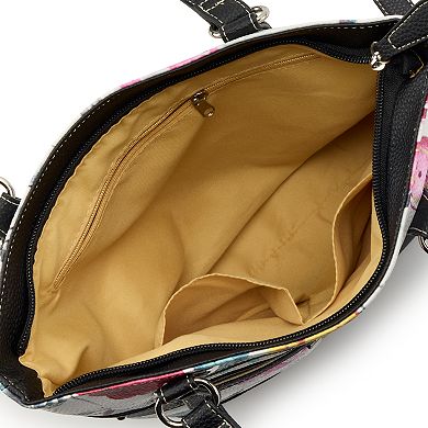 Stone & Co. Floral Leather Tote Bag