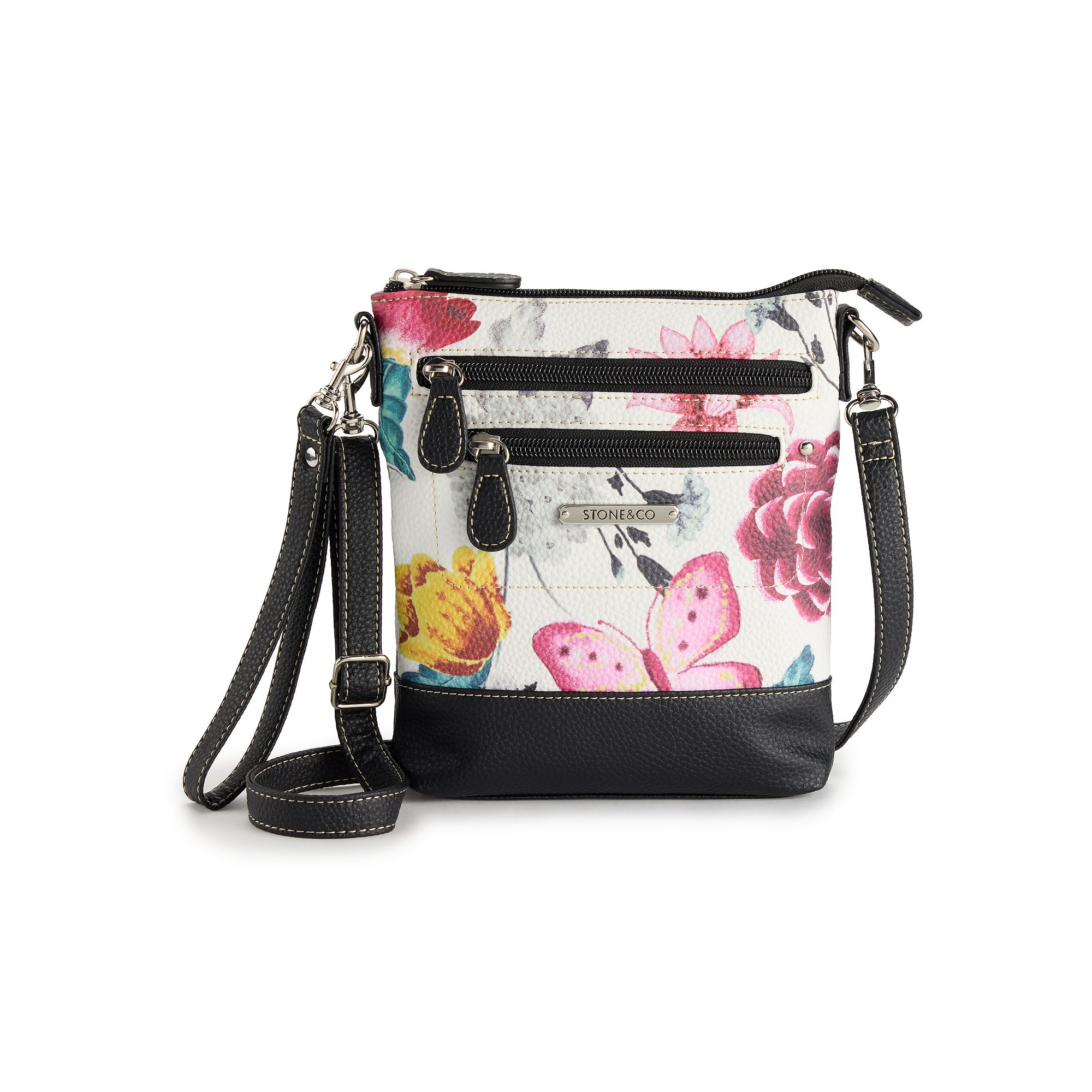 Stone & Co. Floral Leather 3-Bagger Crossbody Bag