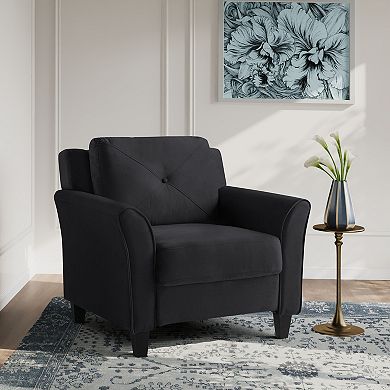 Lifestyle Solutions Hartford Chair with Curved Arm Black