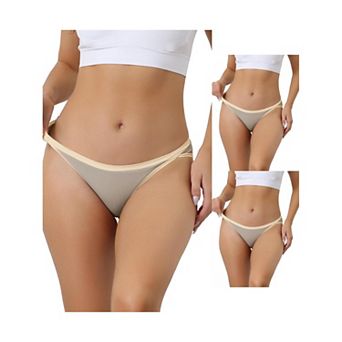 3 Packs Womens Underwear Low Waist Stretch Briefs Soft Underpants Ladies Hi-cut Panties
