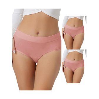 3 Packs Women's Breathable Underwear Cotton Comfortable Stretch 3 Layers High Waist Panties
