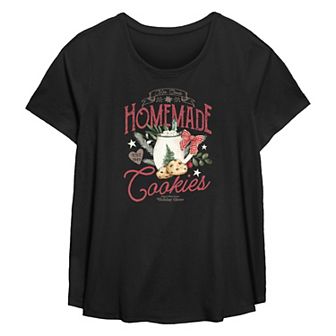 Plus Size Mrs. Claus' Homemade Christmas Cookies Flowy Graphic Tee