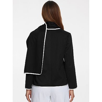 Elegant Coat For Women's Scarf Jacket Button Down Pockets Casual Winter Coats