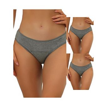 3 Packs Women's Underwear Mid-waisted Hipster Panties, Available In Plus Size