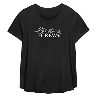 Plus Size Christmas Crew Flowy Graphic Tee