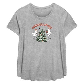 Plus Size Christmas Spirits Flowy Graphic Tee