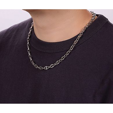 LYNX Men's Stainless Steel Mariner Chain Necklace