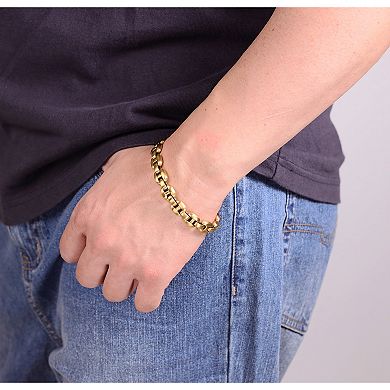 LYNX Men's Stainless Steel Link Chain Bracelet