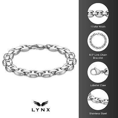 LYNX Men's Stainless Steel Link Chain Bracelet