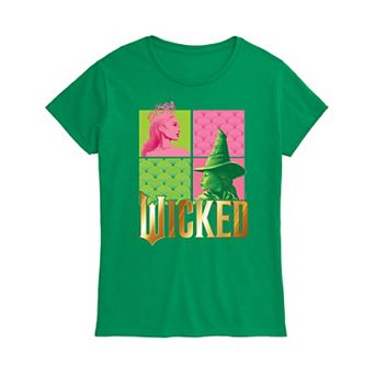 Women's Wicked Glinda & Elpha Grid Graphic Tee