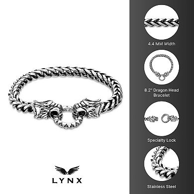 Men's LYNX Stainless Steel Dragon Head Bracelet
