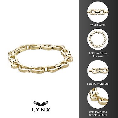 LYNX Men's Stainless Steel Omega Link Bracelet
