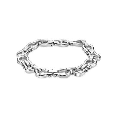 LYNX Men's Stainless Steel Omega Link Bracelet